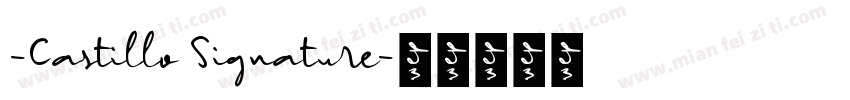 -Castillo Signature字体转换